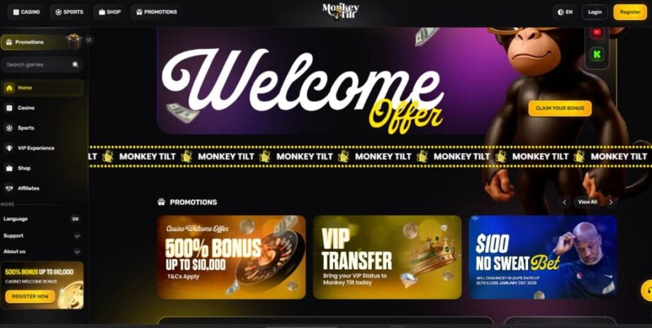 Monkey Tilt Casino Review 2026 – Real Crypto, No Sponsors
